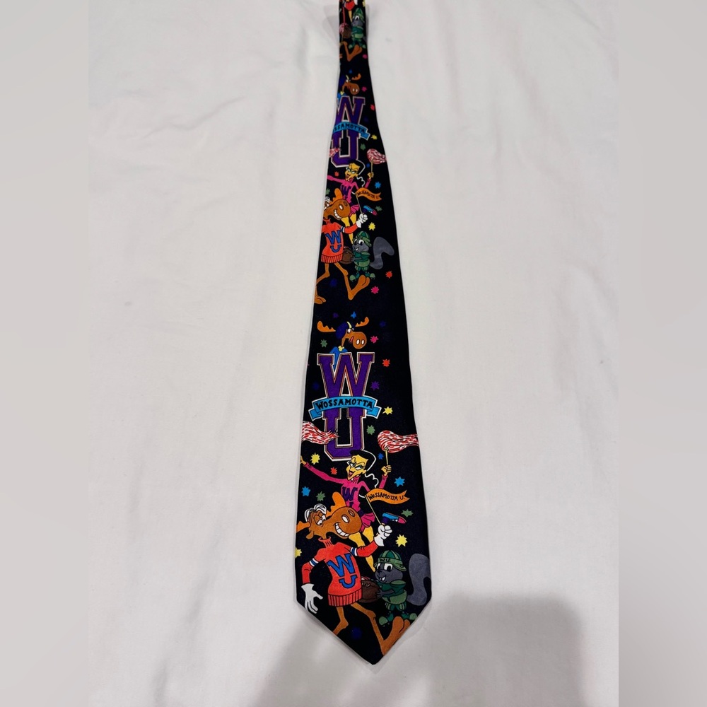 Bolero  vintage 1993 Rocky and Bullwinkle and Friends 100% Silk Neck Tie Necktie